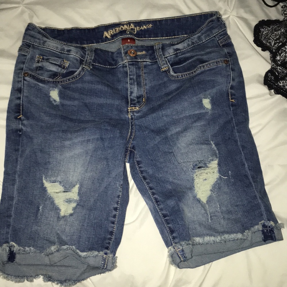 Distressed and holy jeans